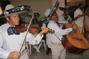 Delightful mariachi band from the wedding, giving it their all. ¡Olé!